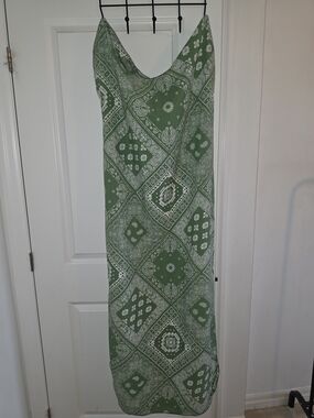 African Bubu- Green Pattern